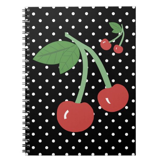 さくらんぼさくらんぼノートブック – ドット ノートブック (正面)