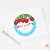 さくらんぼさくらんぼパイフルーツジャム缶詰ラベル ラウンドシール (封筒)