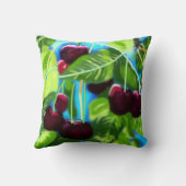 さくらんぼつるズ分岐さくらんぼ赤緑 クッション (裏面)