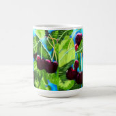 さくらんぼつるズ分岐さくらんぼ赤緑 コーヒーマグカップ (中央)