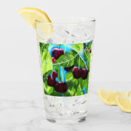 さくらんぼつるズ分岐さくらんぼ赤緑 タンブラーグラス