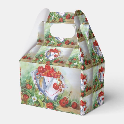 さくらんぼとイチゴを鉄の錆びたバケツ フェイバーボックス (裏面サイド)