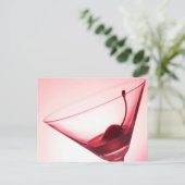 さくらんぼとガラス ポストカード (スタンド正面)