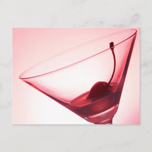 さくらんぼとガラス ポストカード (正面)