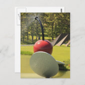 さくらんぼとスプーン(スプレー付) ポストカード (正面/裏面)