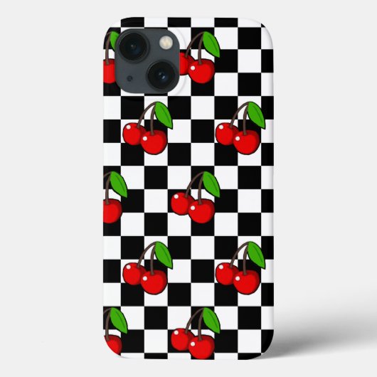 さくらんぼとチェック Case-Mate iPhoneケース (裏面)