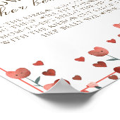 さくらんぼとハートどのようにビッグベリーベイビーシャワーゲーム ポスター (角)