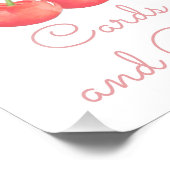 さくらんぼとピンクのリボンカードとギフトサイン フォトプリント            (角)