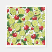 さくらんぼとライムナプキン スタンダードランチョンナプキン (正面)