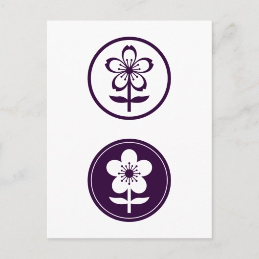 さくらんぼとリンゴの花 ポストカード (正面)