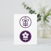 さくらんぼとリンゴの花 ポストカード (スタンド正面)