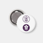 さくらんぼとリンゴの花 マグネット (正面/裏面)