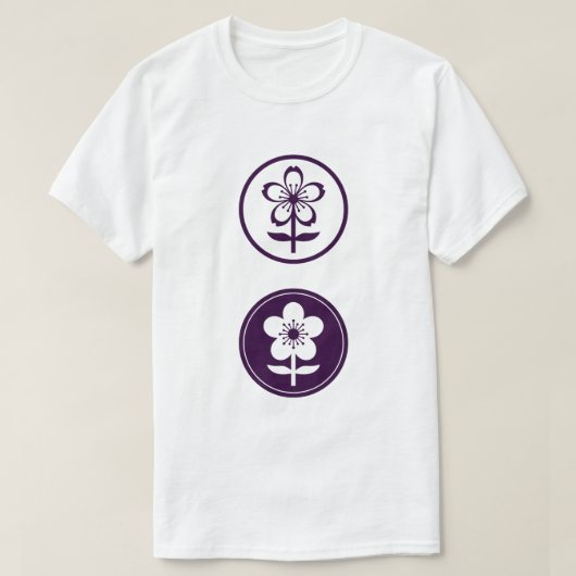 さくらんぼとリンゴの花 Tシャツ (デザイン正面)