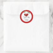 さくらんぼと水玉模様カスタム製品ステッカー ラウンドシール (バッグ)