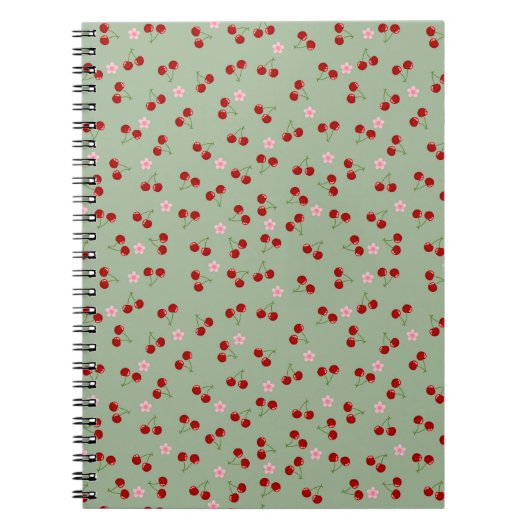 さくらんぼと花 ノートブック (正面)