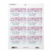 さくらんぼと蝶 ラベル (フルシート)