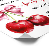 さくらんぼと言わないベビークロースピンシャワーゲーム ポスター (角)