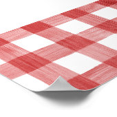 さくらんぼと赤リボン赤ちゃんシャワーへようこそ ポスター (角)