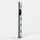 さくらんぼと青の水玉模様パターン Case-Mate iPhoneケース (裏面/右)