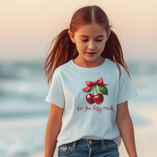 さくらんぼとBow-Love youさくらんぼ多 Tシャツ