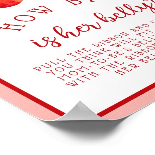 さくらんぼどのように大きな赤ちゃんシャワーゲーム ポスター (角)