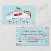 さくらんぼのさくらんぼの雲のベーキングのパン屋の名刺 名刺 (正面/裏面)