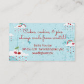 さくらんぼのさくらんぼの雲のベーキングのパン屋の名刺 名刺 (裏面)