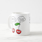 さくらんぼのしゃれ コーヒーマグカップ (正面左)