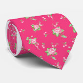 さくらんぼのばら色のヴィンテージ花のタイかベルト ネクタイ (ロール)