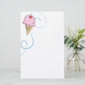 さくらんぼのアイスクリーム 便箋 (スタンド正面)