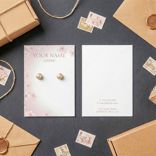 さくらんぼのイヤリングディスプレイカード