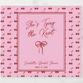 さくらんぼのウェディングシャワープレート「彼女は結婚する」 スパークリングワインラベル