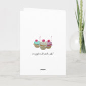 さくらんぼのカップケーキ カード (裏面)