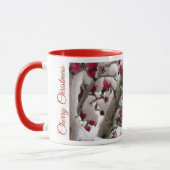 さくらんぼのクリスマスのマグを非常に持って下さい マグカップ (左)