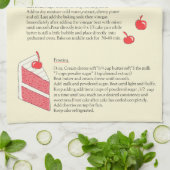 さくらんぼのケーキタオル キッチンタオル (折り畳み)