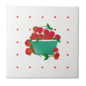 さくらんぼのセラミックタイルのボール タイル (正面)