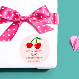 さくらんぼのバレンタインデーを過ごす ラウンドシール