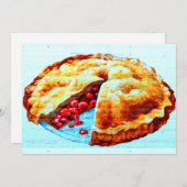 さくらんぼのパイの招待状 招待状 (正面/裏面)