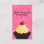 さくらんぼのパン屋が付いているカップケーキ 名刺 (正面)