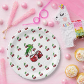 さくらんぼのパーティーの紙皿のようなかわいいレトロ ペーパープレート (パーティー)