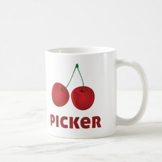 さくらんぼのピッカー コーヒーマグカップ