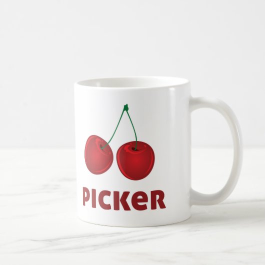 さくらんぼのピッカー コーヒーマグカップ (右)