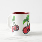 さくらんぼのマグ ツートーンマグカップ (正面左)
