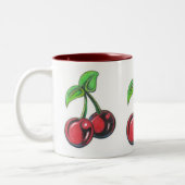 さくらんぼのマグ ツートーンマグカップ (左)