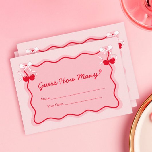 さくらんぼの上にゲームカードの数を推測 エンクロージャーカード