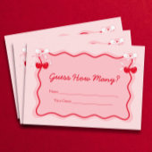 さくらんぼの上にゲームカードの数を推測 エンクロージャーカード