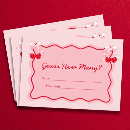 さくらんぼの上にゲームカードの数を推測 エンクロージャーカード