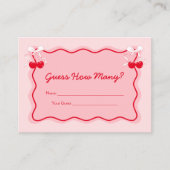 さくらんぼの上にゲームカードの数を推測 エンクロージャーカード (正面)