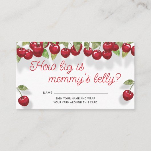 さくらんぼの上にママのおなかの大きさ エンクロージャーカード (正面)