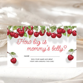 さくらんぼの上にママのおなかの大きさ エンクロージャーカード